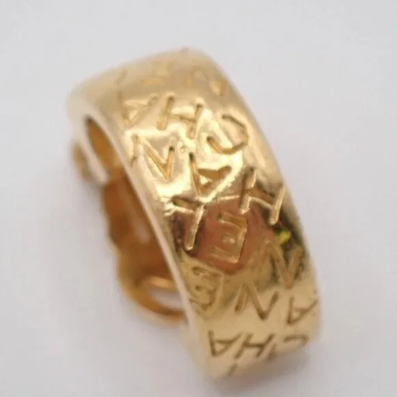 CHANEL CC Logo Earrings Clip-On GHW France 83RF992 - Picture 8 of 14